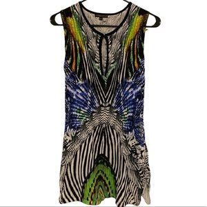 Alberto Makali New York Sleeveless Multicolor Printed Top Size Medium